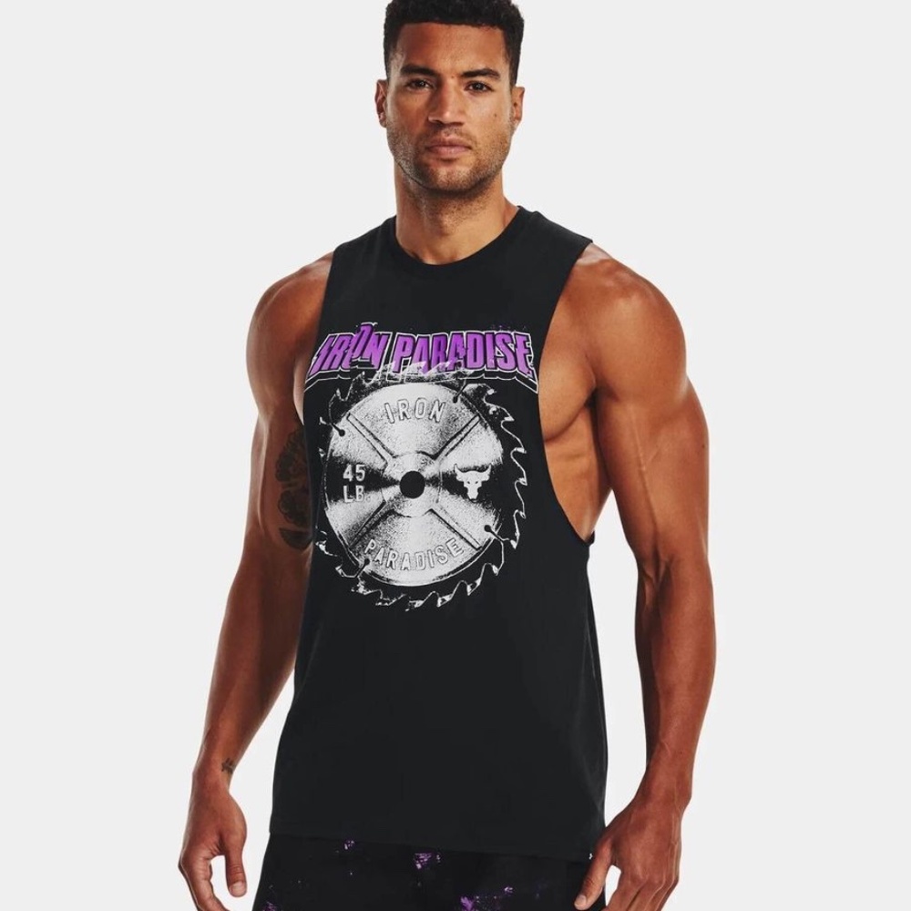 BRAND NEW men under armour Dwayne Johnson project rock blade tank size 2XL